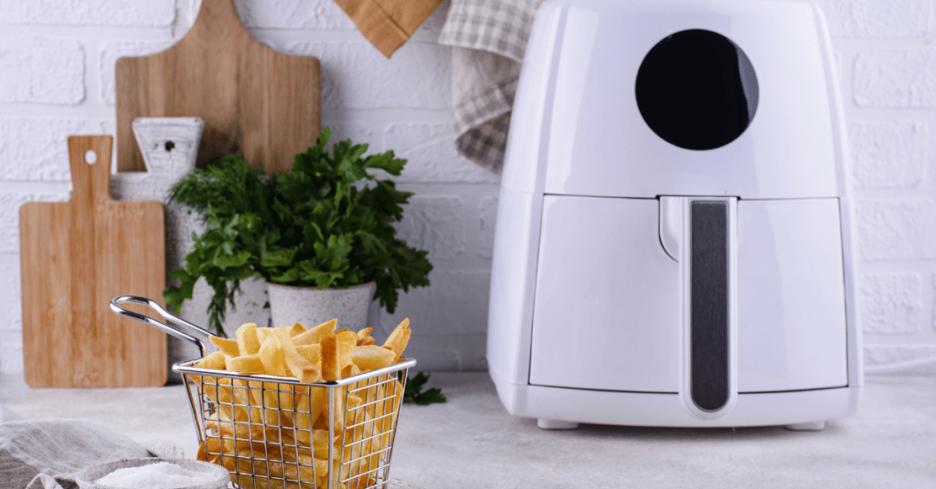 Air fryer french fries in basket