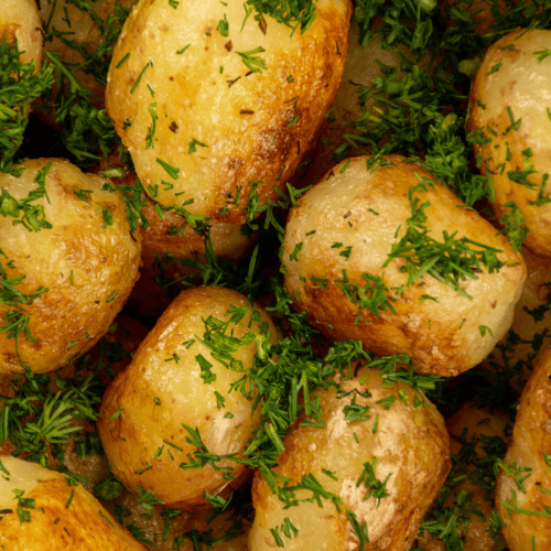 The Best Roasted Baby Potatoes Recipe North of Bleu