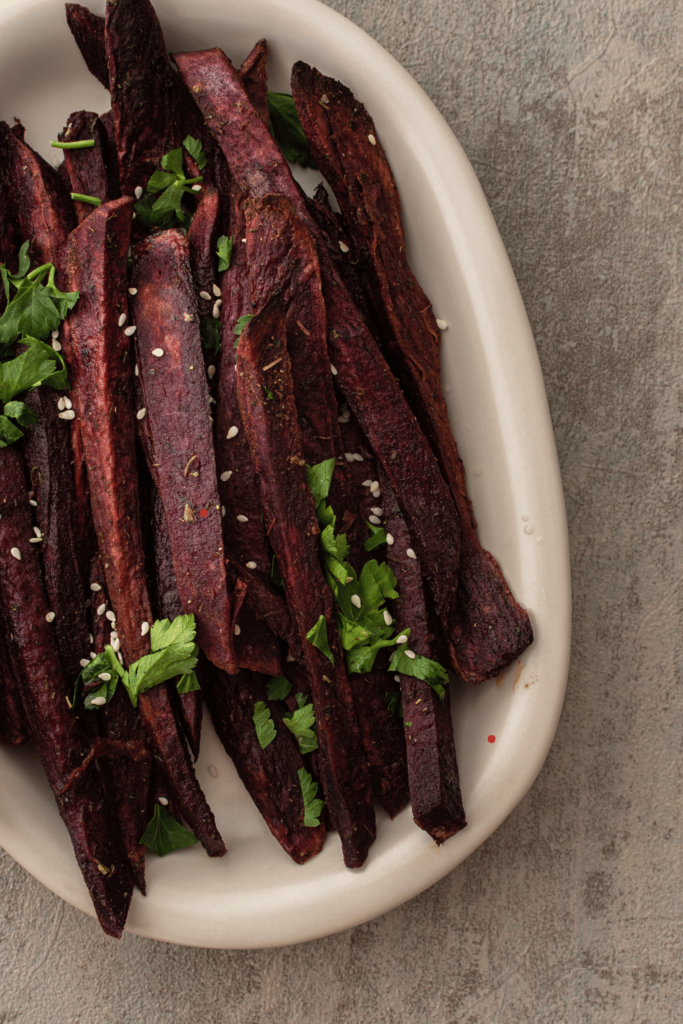 purple sweet potato fries