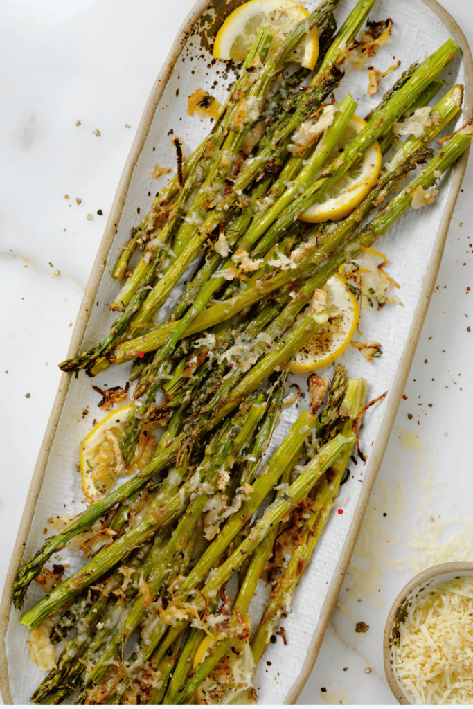 roasted asparagus with lemon